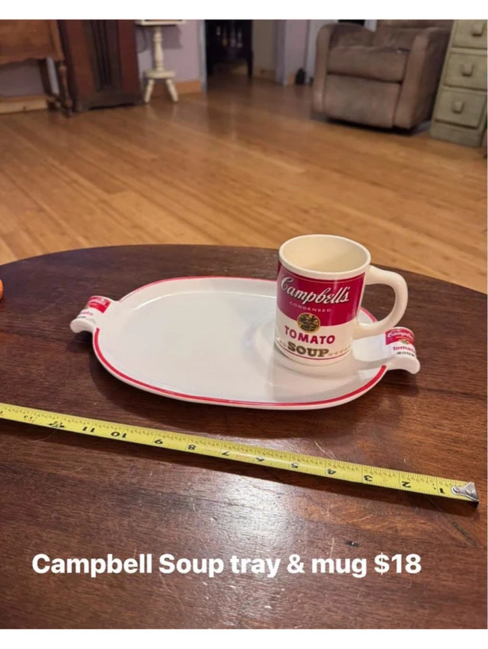 Campbells Soup tray and mug set